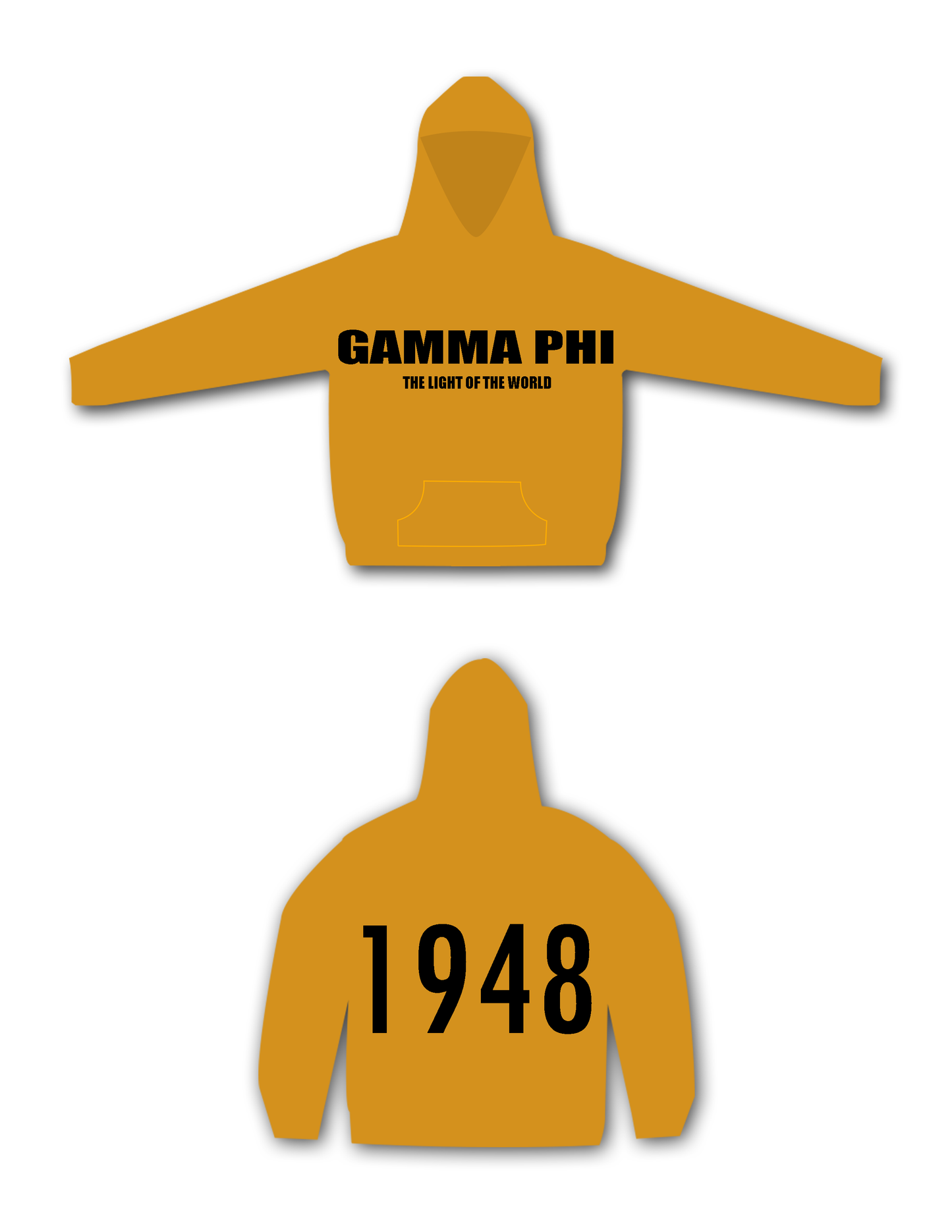 Gamma Phi Hoodie-Yellow